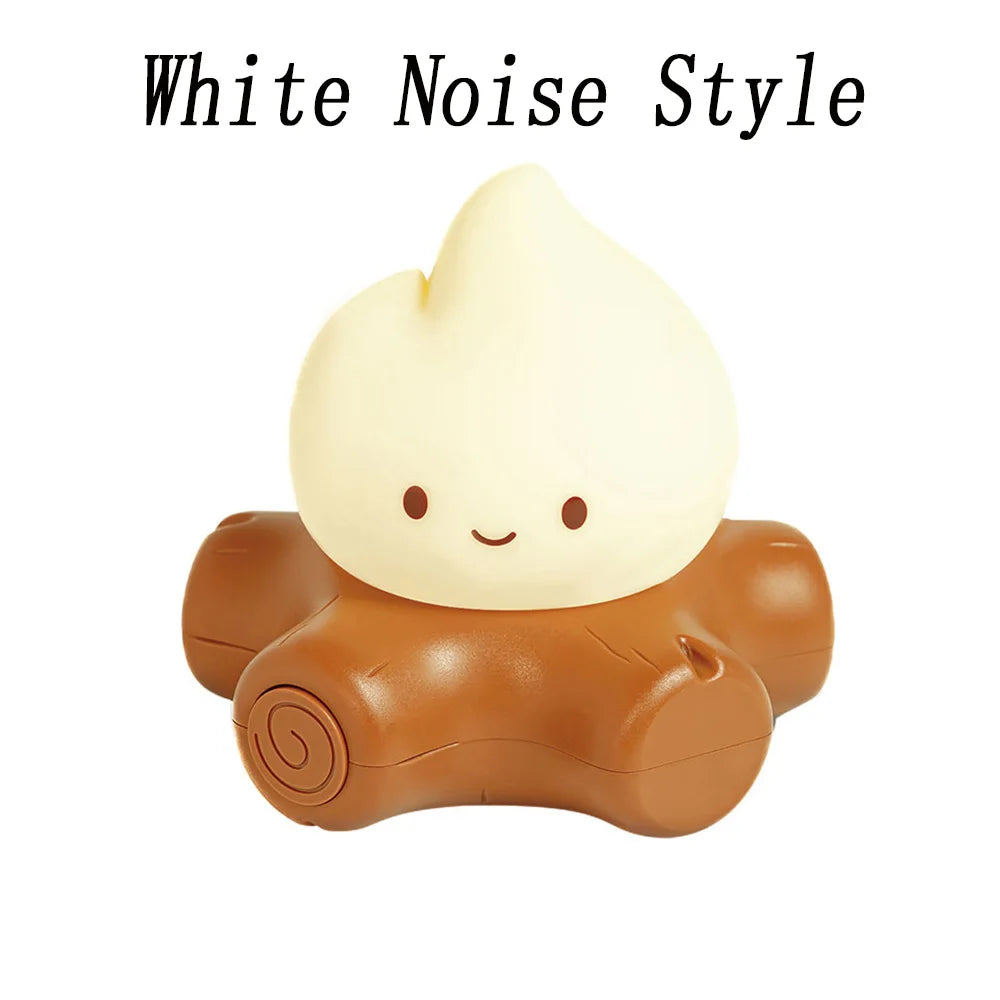 Campfire Night Light with White Noise – Cozy LED Atmosphere Lamp for Kids & Bedroom Decor