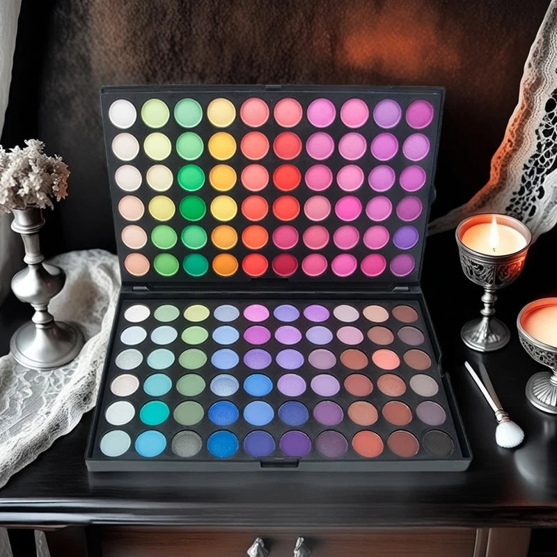 **« Palette fards à paupières 120 couleurs – Mat, pailleté et scintillant, haute pigmentation »**