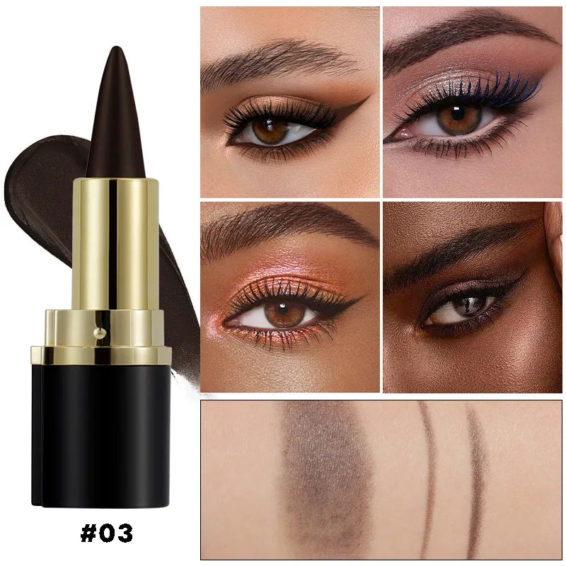 Set 2 pcs eyeliner gel – texture crémeuse, facile à appliquer, résistant à la sueur, haute pigmentation, accessoires maquillage quotidien pour femmes