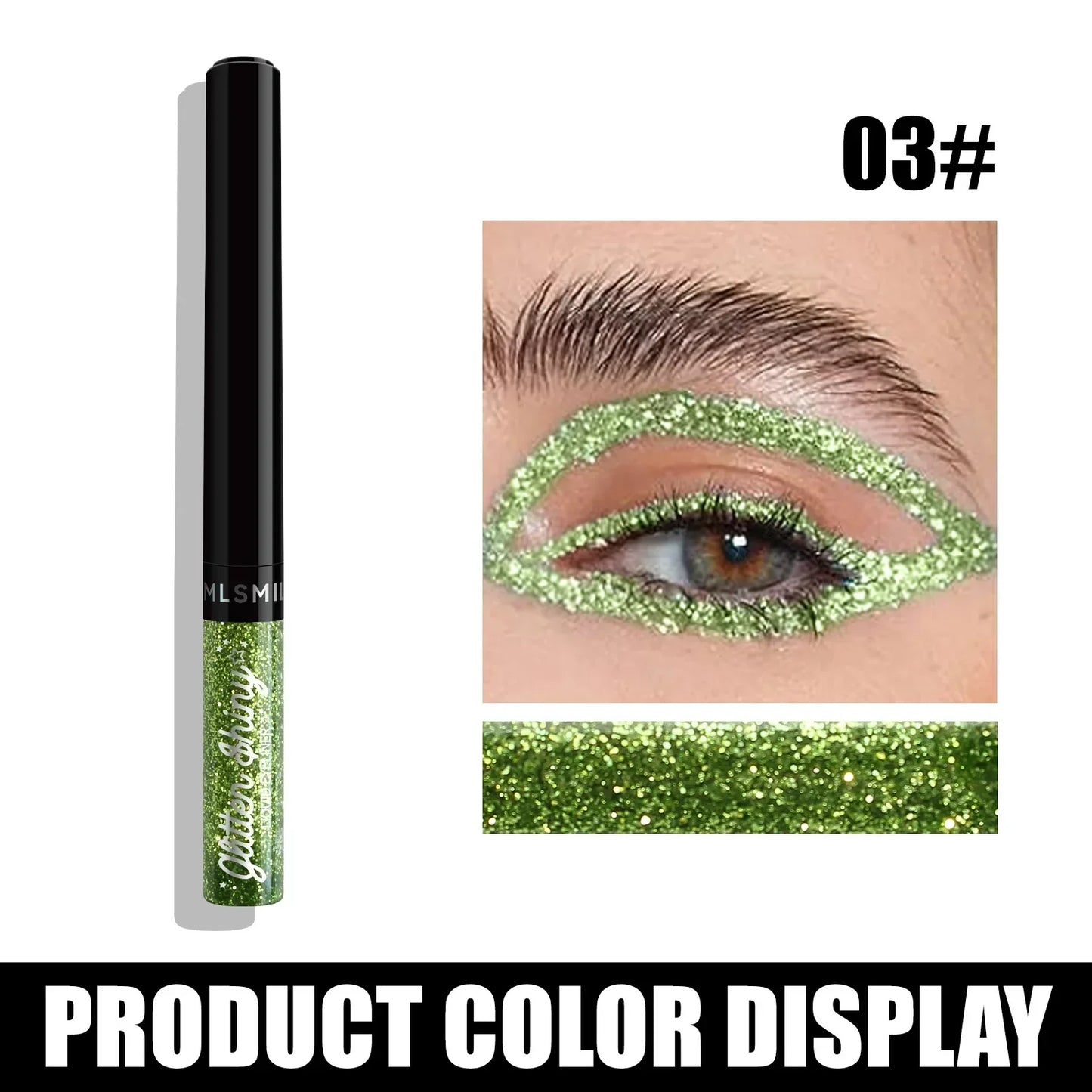 Eyeliner scintillant diamant – 12 couleurs, liquide, waterproof et résistant à la sueur, fard à paupières professionnel