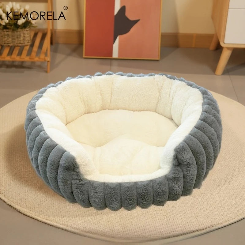 Jumbo Plush Pet Sofa Bed – Soft Washable Bed with Supportive Backrest