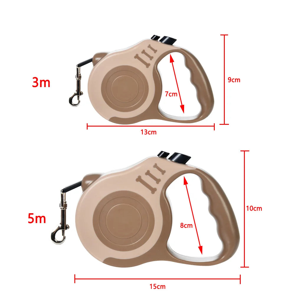 Retractable Dog Leash – 3m & 5m Adjustable Walking Lead for Small & Large Dogs