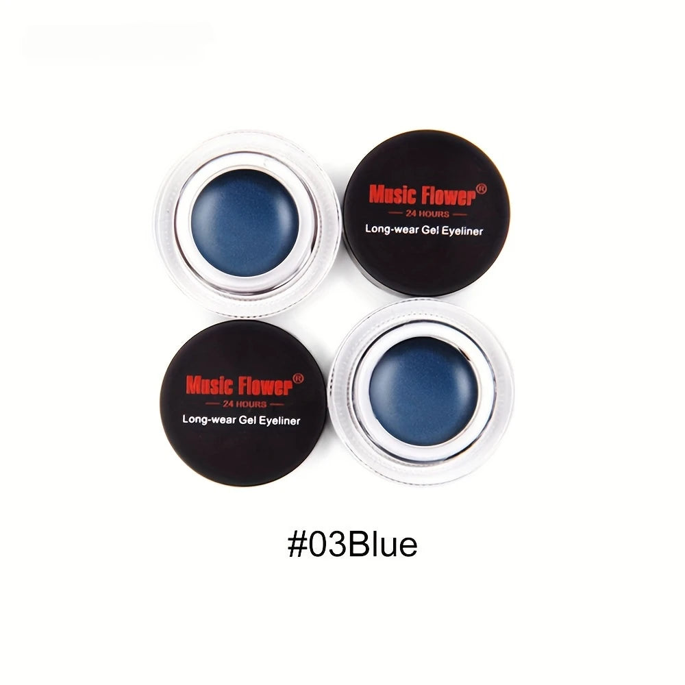 Eyeliner crème à la couleur riche, résistant à l'eau et aux bavures, maquillage facile à colorer (marron, bleu, violet, vert et noir)