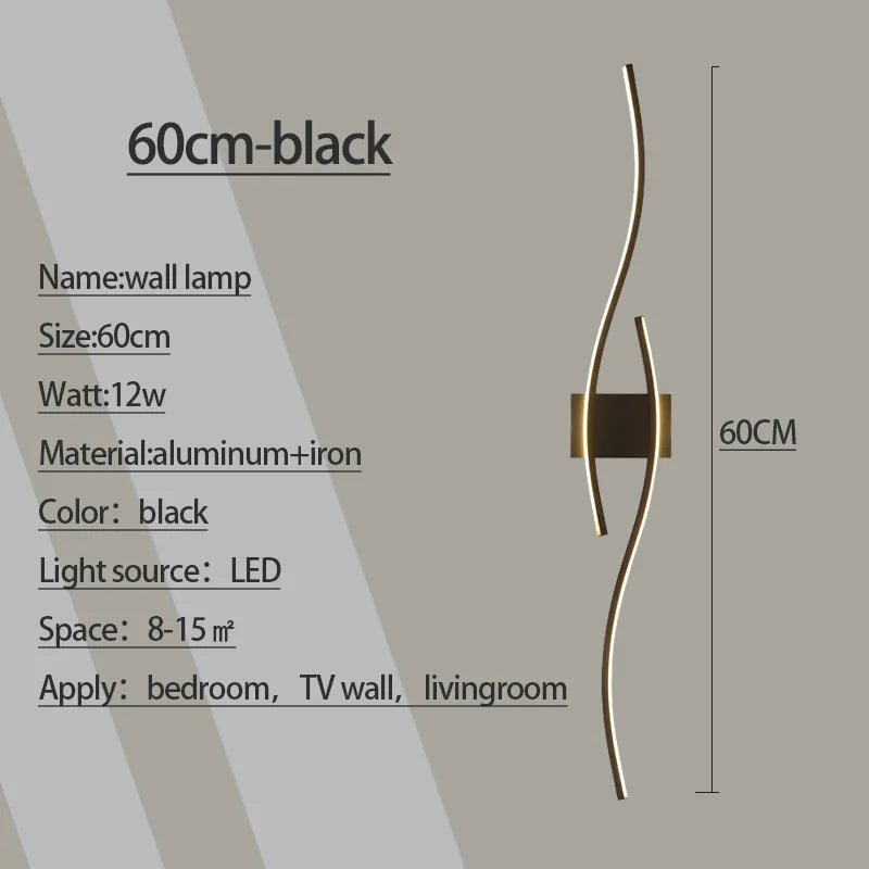 Modern LED Wall Lamp – Minimalist Lighting for Living Room, Bedroom & Kitchen