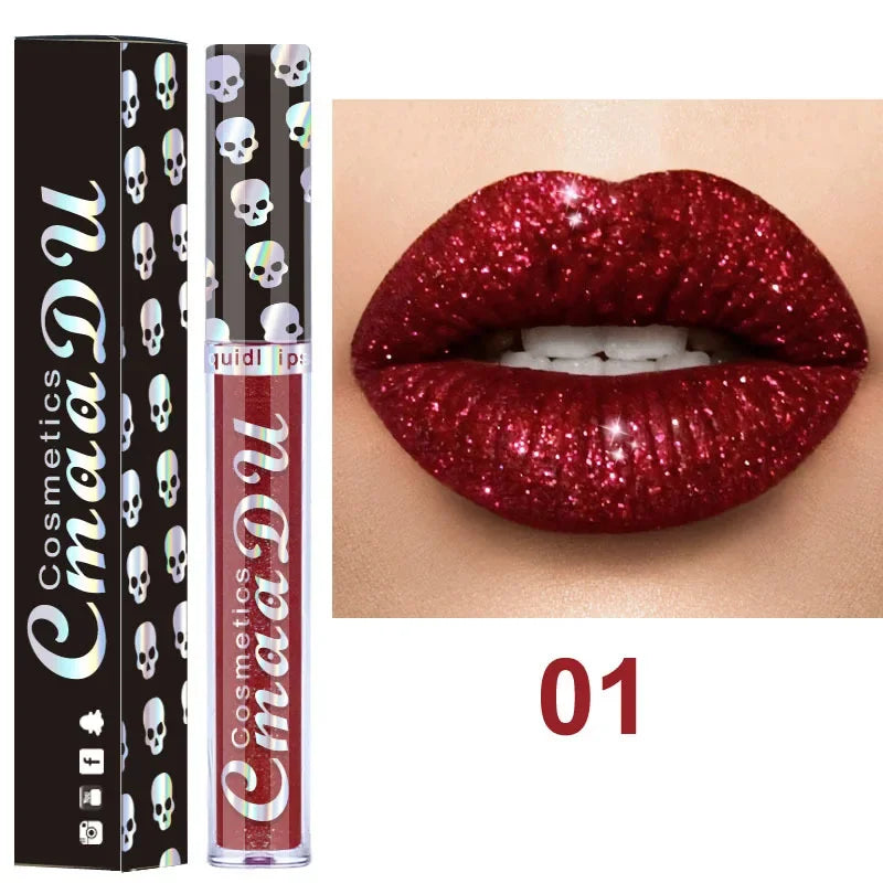8 couleurs liquide rouge à lèvres imperméable nu mat rouge à lèvres velours brillant lèvres brillant rouge à lèvres baume à lèvres Sexy rouge diamant brillant