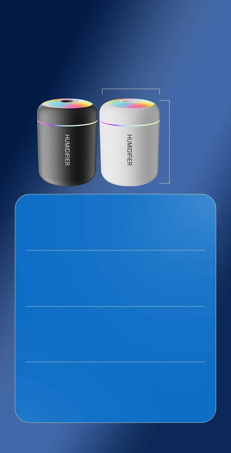 Mini USB Aroma Diffuser – 180ML Essential Oil Humidifier for Car, Home & Bedroom
