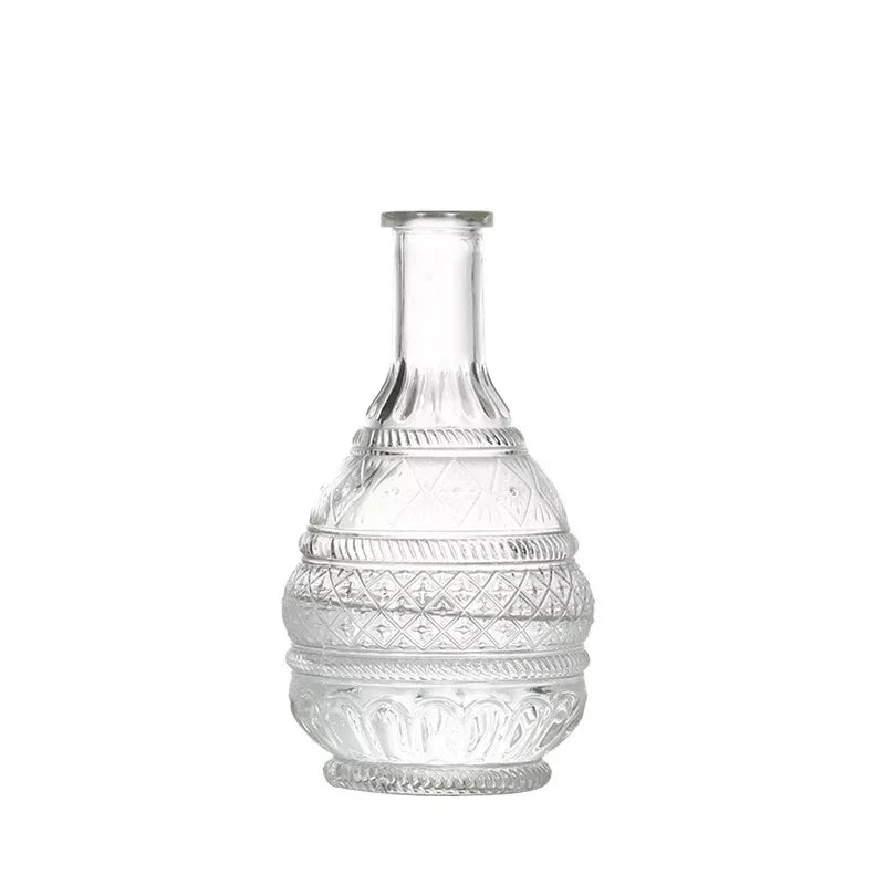 Retro Glass Vase – Elegant Small Flower Vase for Home & Living Room Decor