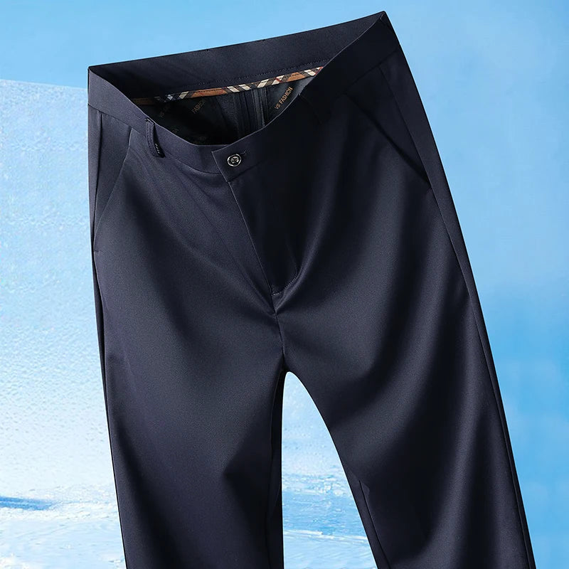 Pantalon d’Été Homme 29-42 – Léger, Coupe Droite, Extensible, Sans Repassage, Tissu Doux et Rafraîchissant