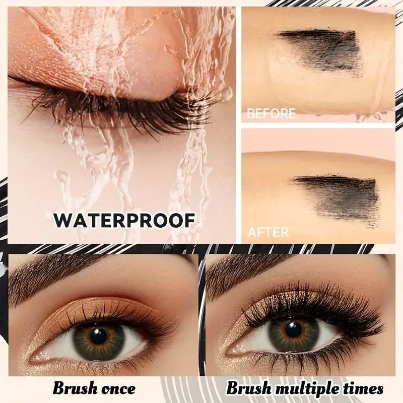 Mascara noir recourbant longue tenue waterproof anti-transpirant anti-bavure maquillage 12 h