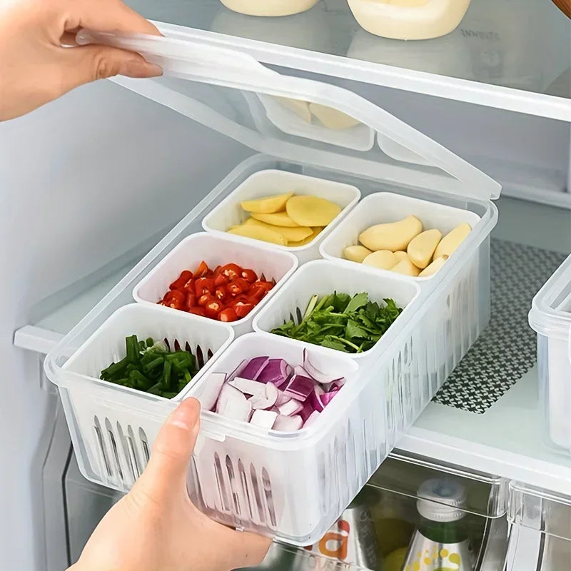 Airtight Food Storage Container with Lid – Fresh Box for Onion, Garlic & Fruit