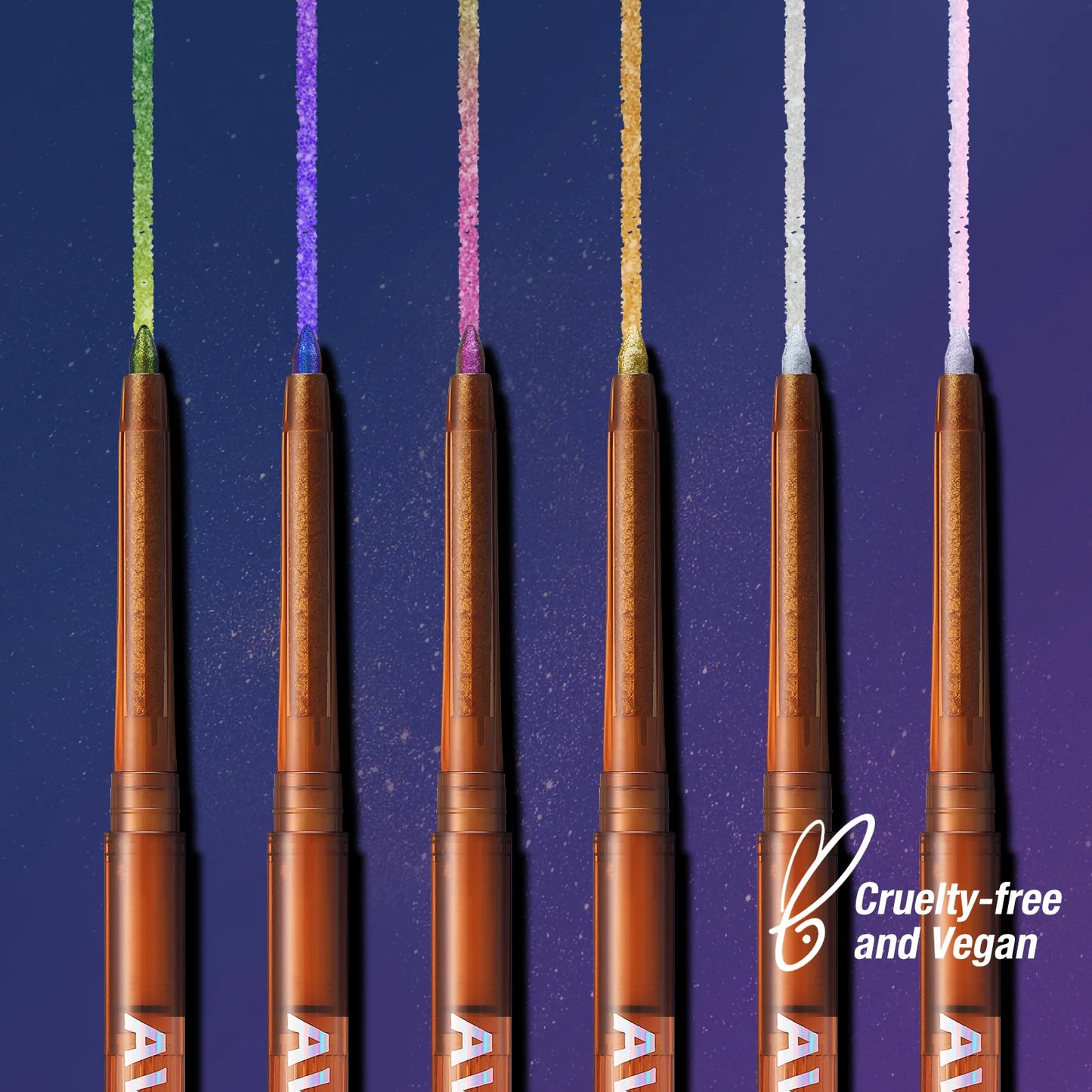 Set 6 crayons gel eyeliner caméléon – métalliques, waterproof, effet scintillant, longue tenue, fard à paupières Vagen