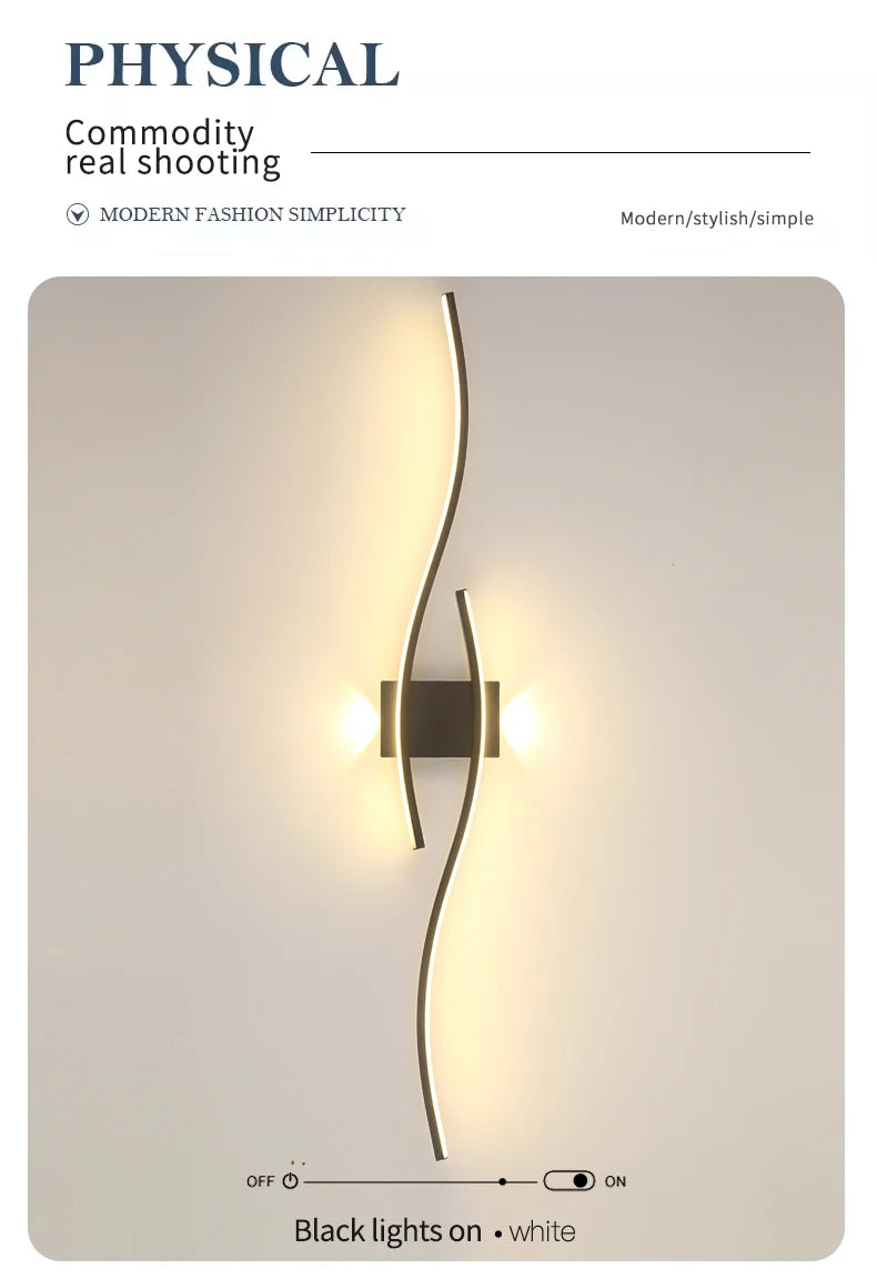 Modern LED Wall Lamp – Minimalist Lighting for Living Room, Bedroom & Kitchen