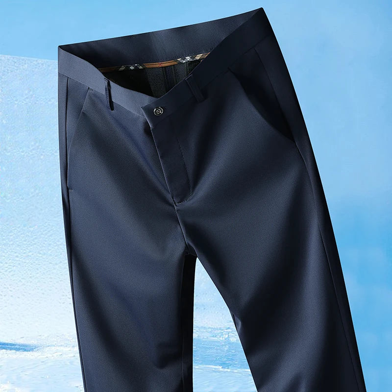Pantalon d’Été Homme 29-42 – Léger, Coupe Droite, Extensible, Sans Repassage, Tissu Doux et Rafraîchissant