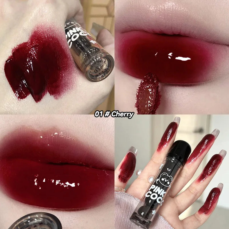 Gloss à lèvres – Finition miroir et longue tenue | Brillance éclatante | Idéal pour étudiants | Rouge à lèvres nude illuminant le teint