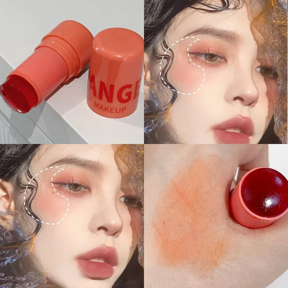 Blush & Rouge à Lèvres 2 en 1 — Texture Jelly, Double Usage pour Joues et Lèvres, Fini Mat et Teinte Translucide, Stick Blush, Maquillage pour Femmes