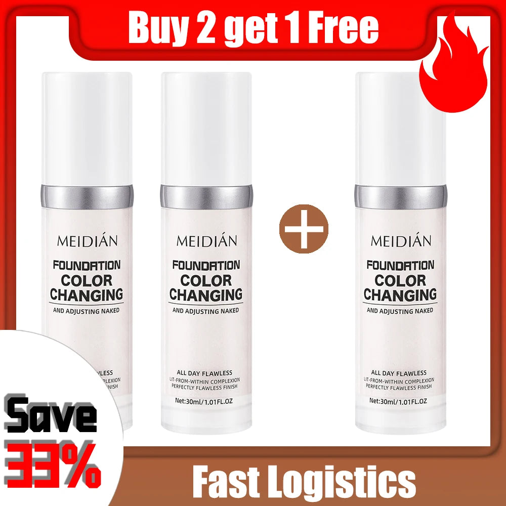 Fond de teint magique liquide changeant de couleur mat doux longue tenue hydratant base maquillage vente en gros