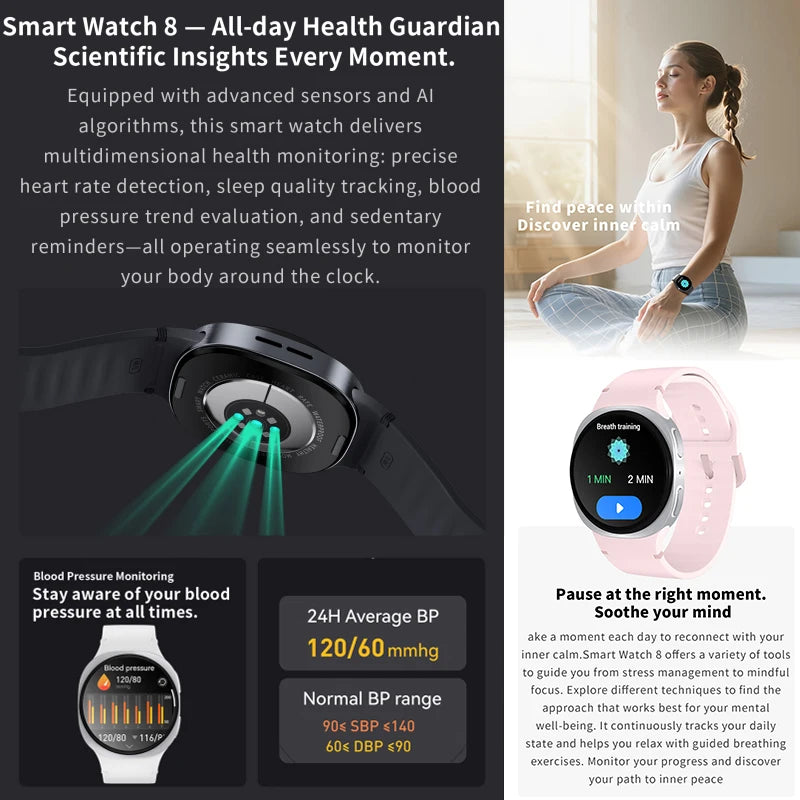 2025 nouvelles montres 8 Mini GPS piste montre intelligente pour hommes femmes santé Sport AMOLED fréquence cardiaque Bluetooth appel étanche Smartwatch