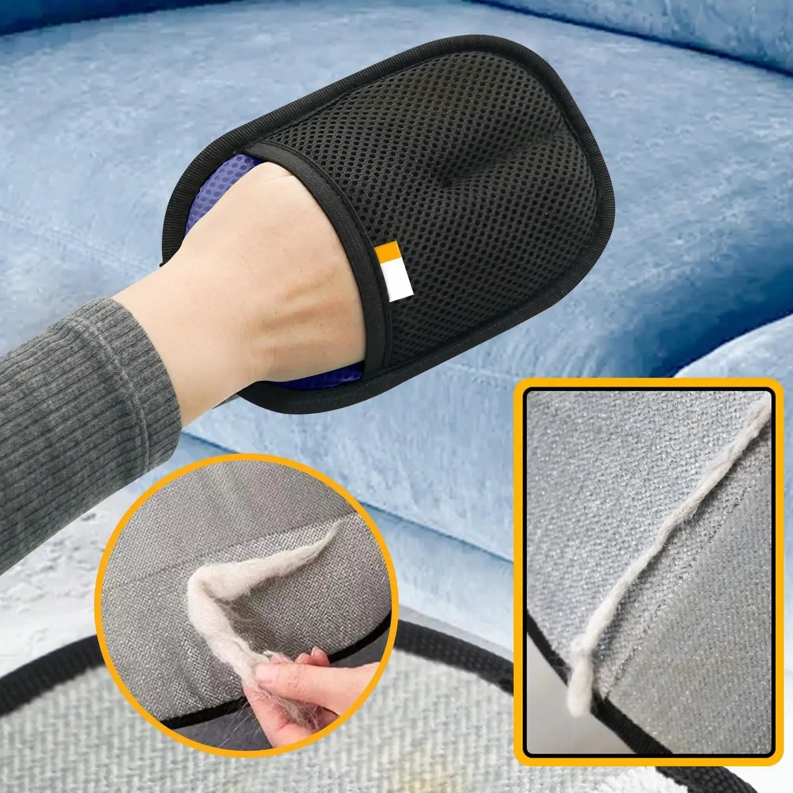 Double-Sided Pet Hair Removal Glove – Reusable Fur Cleaner for Furniture & Clothing