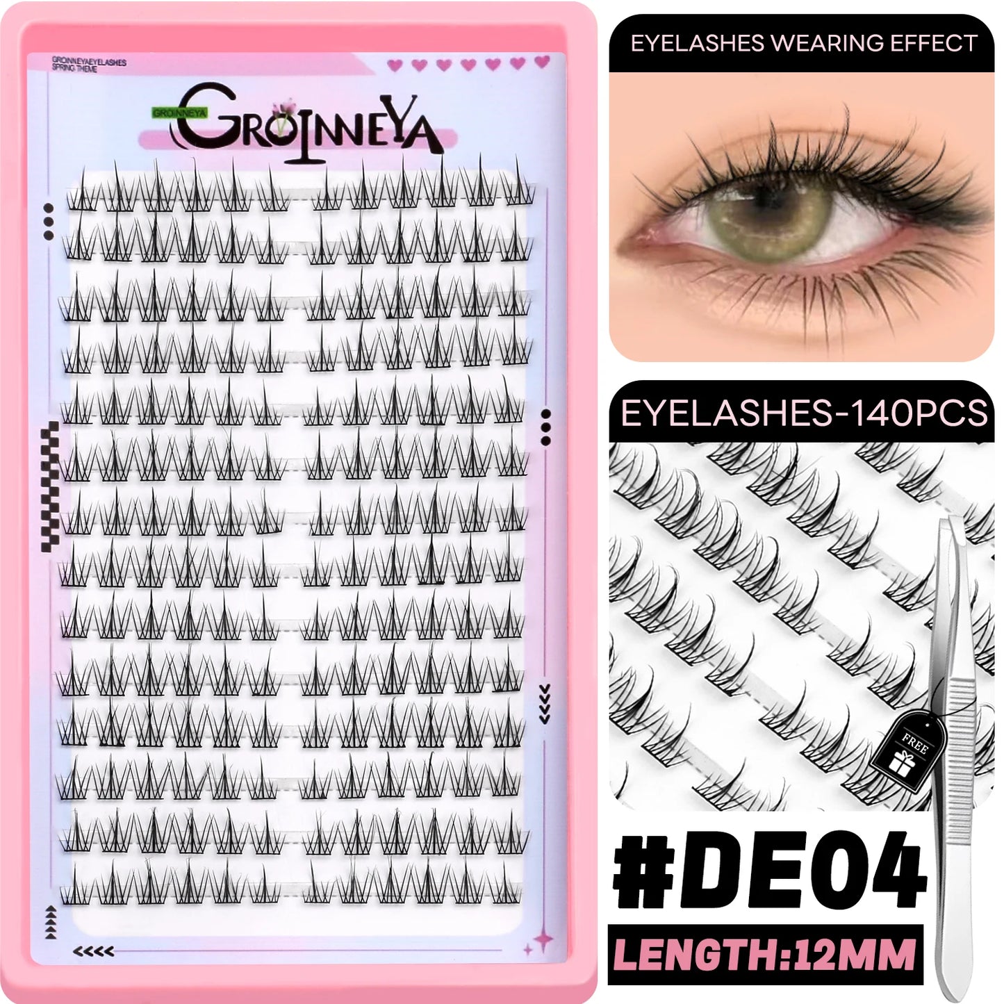 Grappes de cils DIY – Cils manga, multi-styles, effet naturel – Faux cils pour extensions et maquillage professionnel