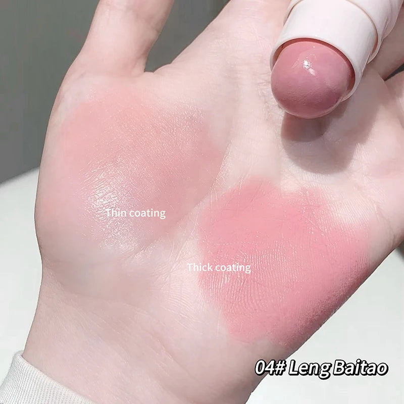 Blush Stick Mat Doux — Hydratant, Fini Mat Naturel, Texture Tendre, Facile à Estomper, Stick Rouge pour Joues