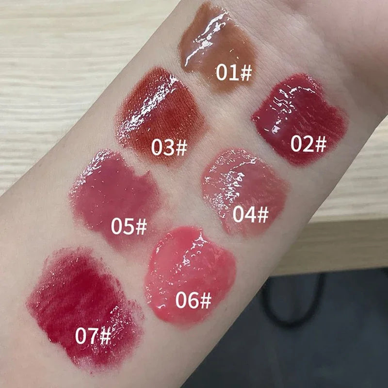 Rouge à Lèvres Gelée Fraise – Hydratant, Gloss Transparent, Non Collant, Teinte Brillante, Maquillage Coréen