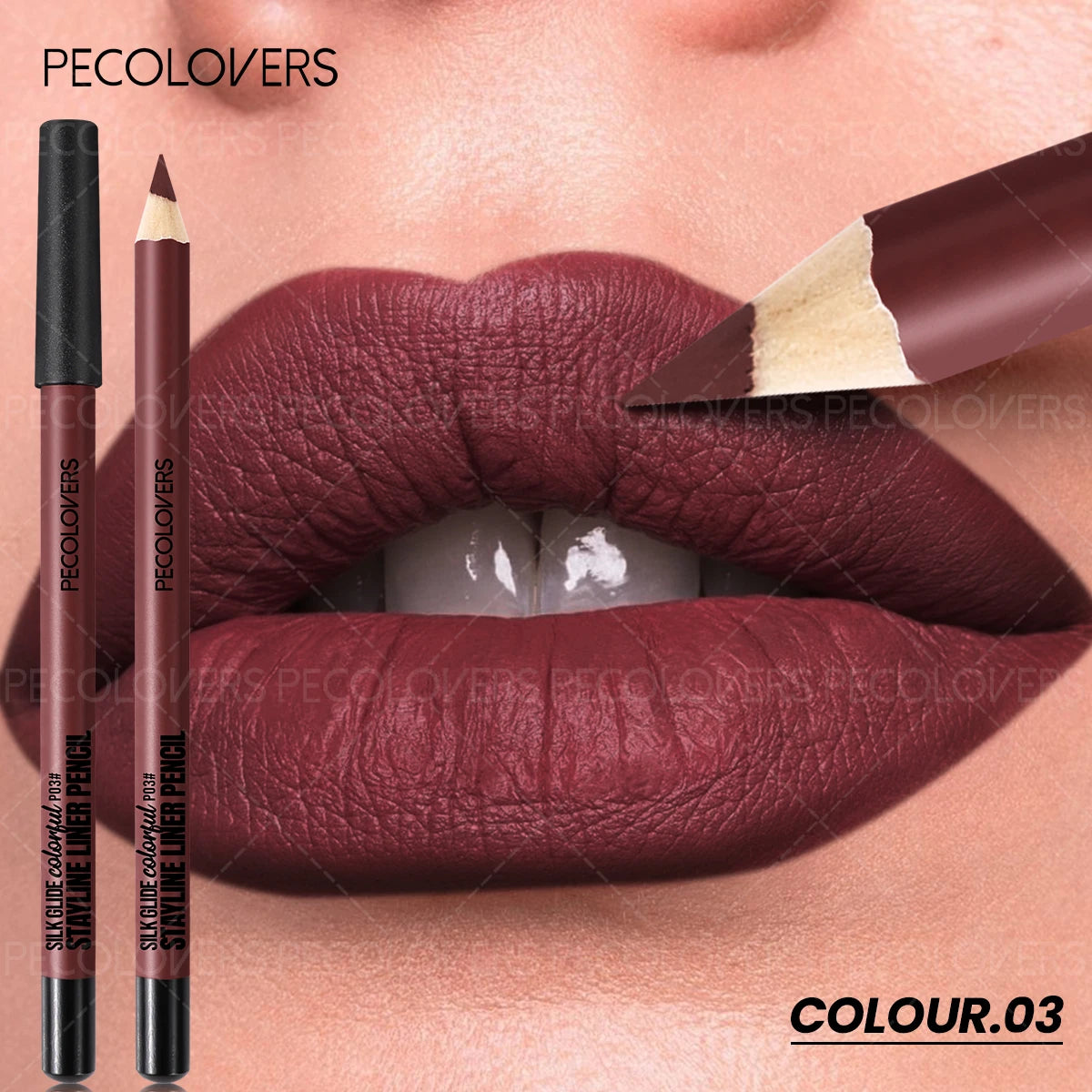 1 Pièce Crayon à Lèvres Mat – Waterproof, Longue Tenue, Plusieurs Couleurs, Idéal Halloween et Noël