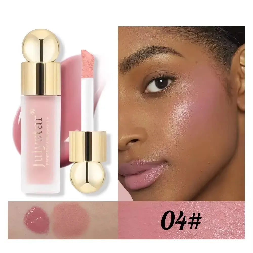 Blush liquide mat – Pigment visage et ombre à paupières longue tenue, texture crème – Teinte orange pêche naturelle pour un maquillage éclatant
