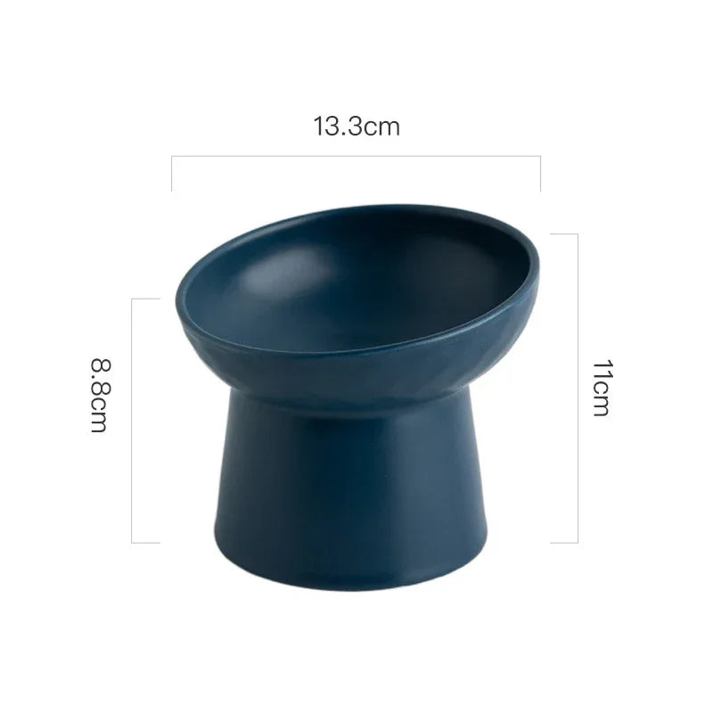 Nordic Ceramic Elevated Pet Bowl – Raised Food & Water Bowl for Cats & Dogs