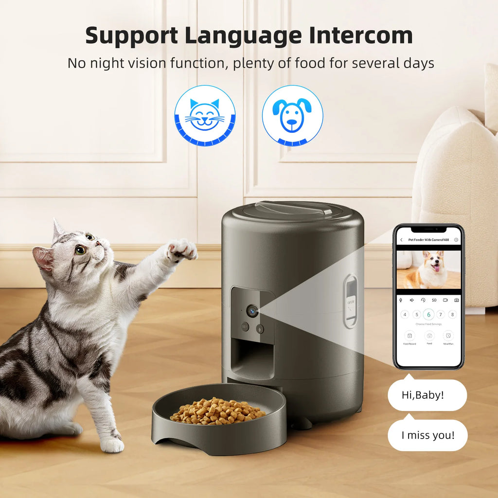 2L Smart Automatic Pet Feeder – Programmable Food Dispenser for Cats & Small Dogs