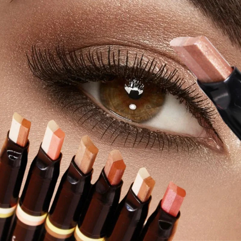 **« Crayon fard à paupières bicolore – Dégradé, pailleté et haute pigmentation »**