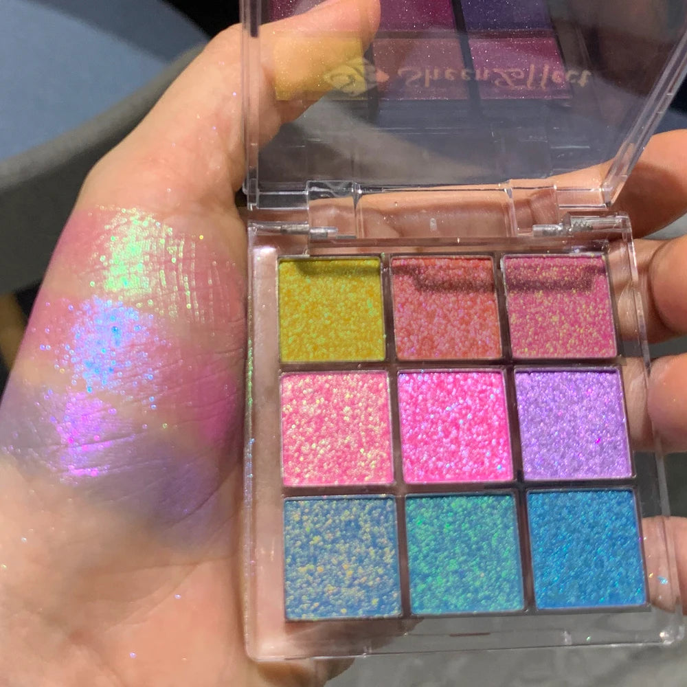 Palette de Fards à Paupières 9 Couleurs — Maquillage Haut de Gamme, Cosmétiques de Qualité