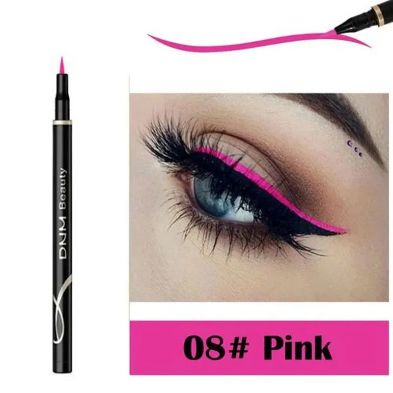 Crayon Eyeliner Liquide Coloré – Étanche, Bleu, Rouge, Noir, Blanc, Longue Tenue, Séchage Rapide, Maquillage des Yeux, Cosmétiques