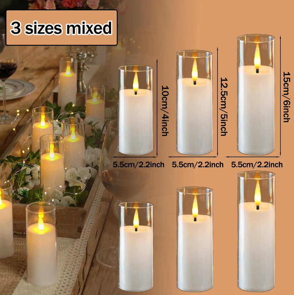 LED Flameless Tea Light Candles (6–90 PCS) – Flickering Acrylic Cup Candles for Weddings & Events