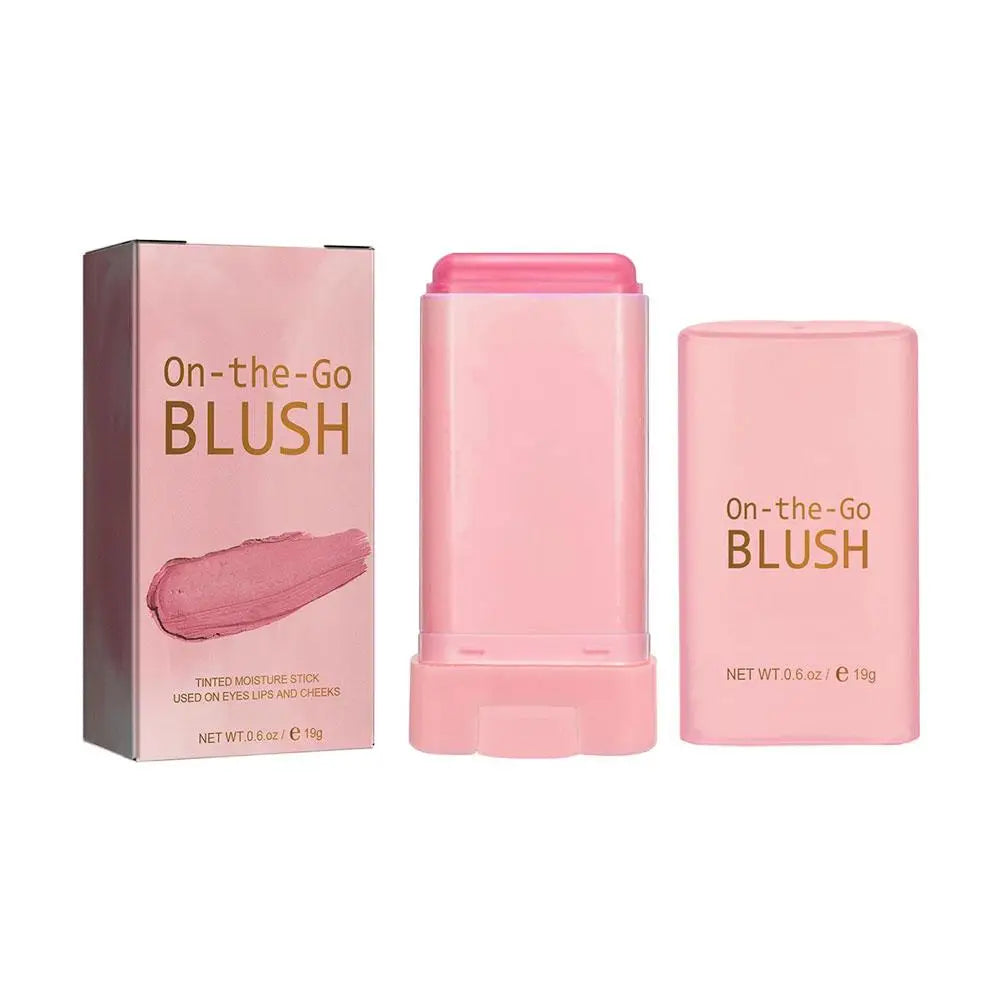 Blush Stick Multifonction — Illumine et Crée un Contour 3D, Maquillage Nude Naturel, Waterproof et Léger, 3 en 1 pour Lèvres, Joues et Ombres à Paupières