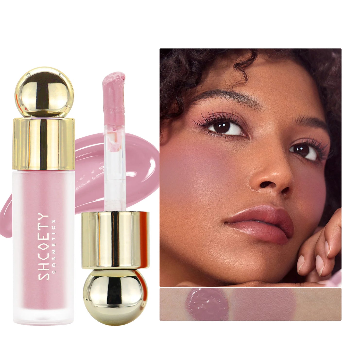 Blush liquide mat – Pigment visage et ombre à paupières longue tenue, texture crème – Teinte orange pêche naturelle pour un maquillage éclatant