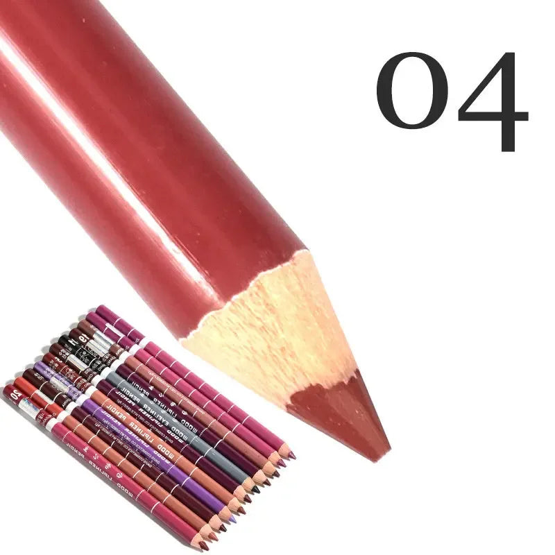 Set 28 Couleurs Crayons à Lèvres Waterproof – Mat, Teintes Nude et Rouge, Longue Tenue, Anti-Transfert, Maquillage des Lèvres pour Femmes, Fête