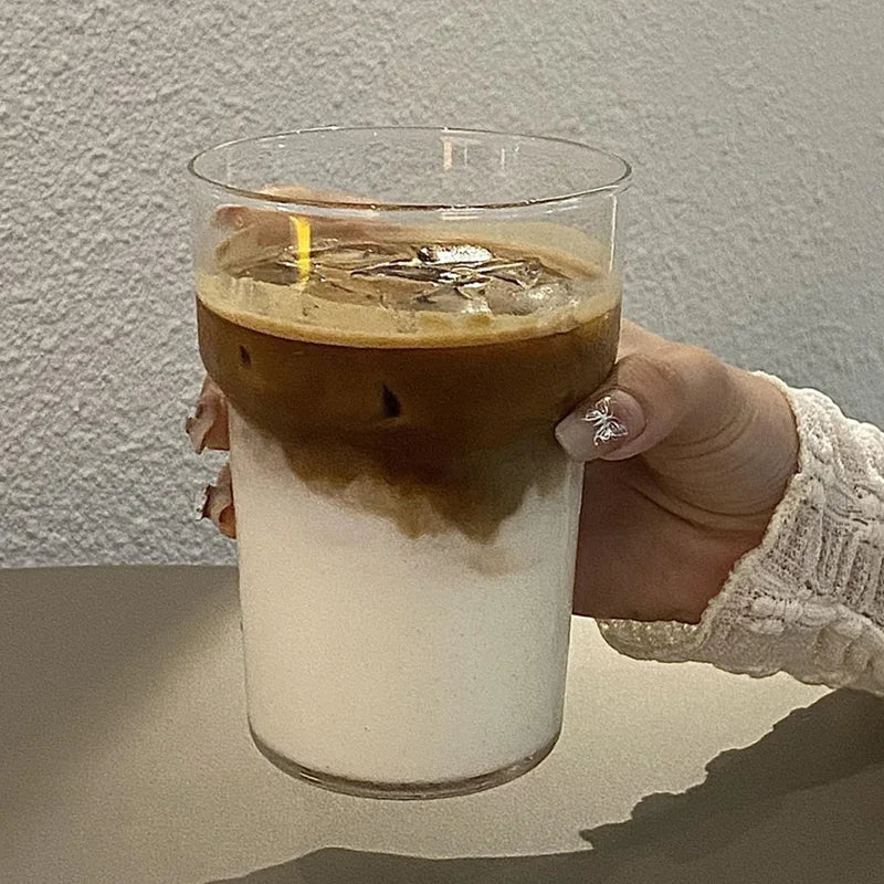 Aesthetic Glass Cups Set – Iced Coffee, Latte, Cocktail & Wine Glass Drinkware Collection