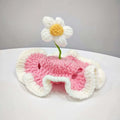 Cute Flower Crochet Pet Hat – Knitted Cap for Cats & Small Dogs