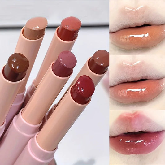 Rouge à Lèvres Hydratant – Fini Miroir, Waterproof, Longue Tenue, Teintes Rosées, Tous Types de Peau