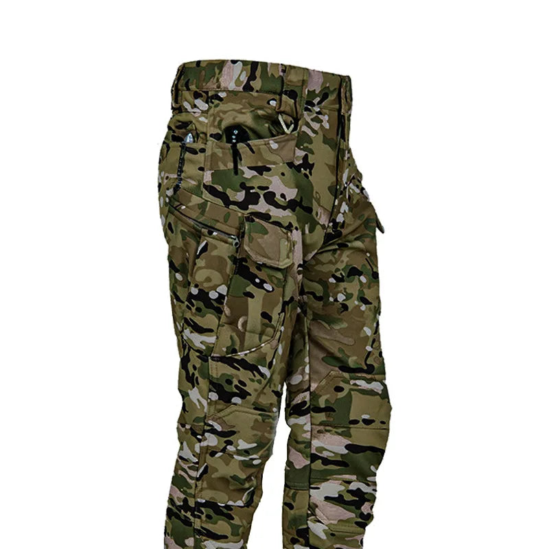 Pantalon d’Hiver Homme – Imperméable, Doublé Polaire, Snowboard et Ski, Softshell, Multi-Poches, Pantalon de Travail et Outdoor
