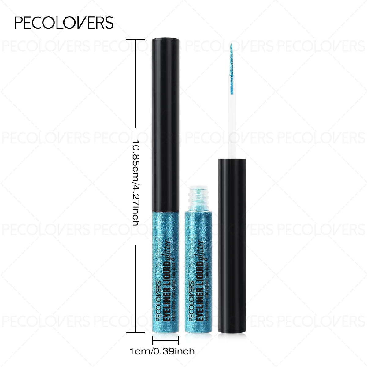 1 crayon pour les yeux liquide effet diamant, pailleté, waterproof, longue tenue, couleur argentée, facile à appliquer, maquillage coréen