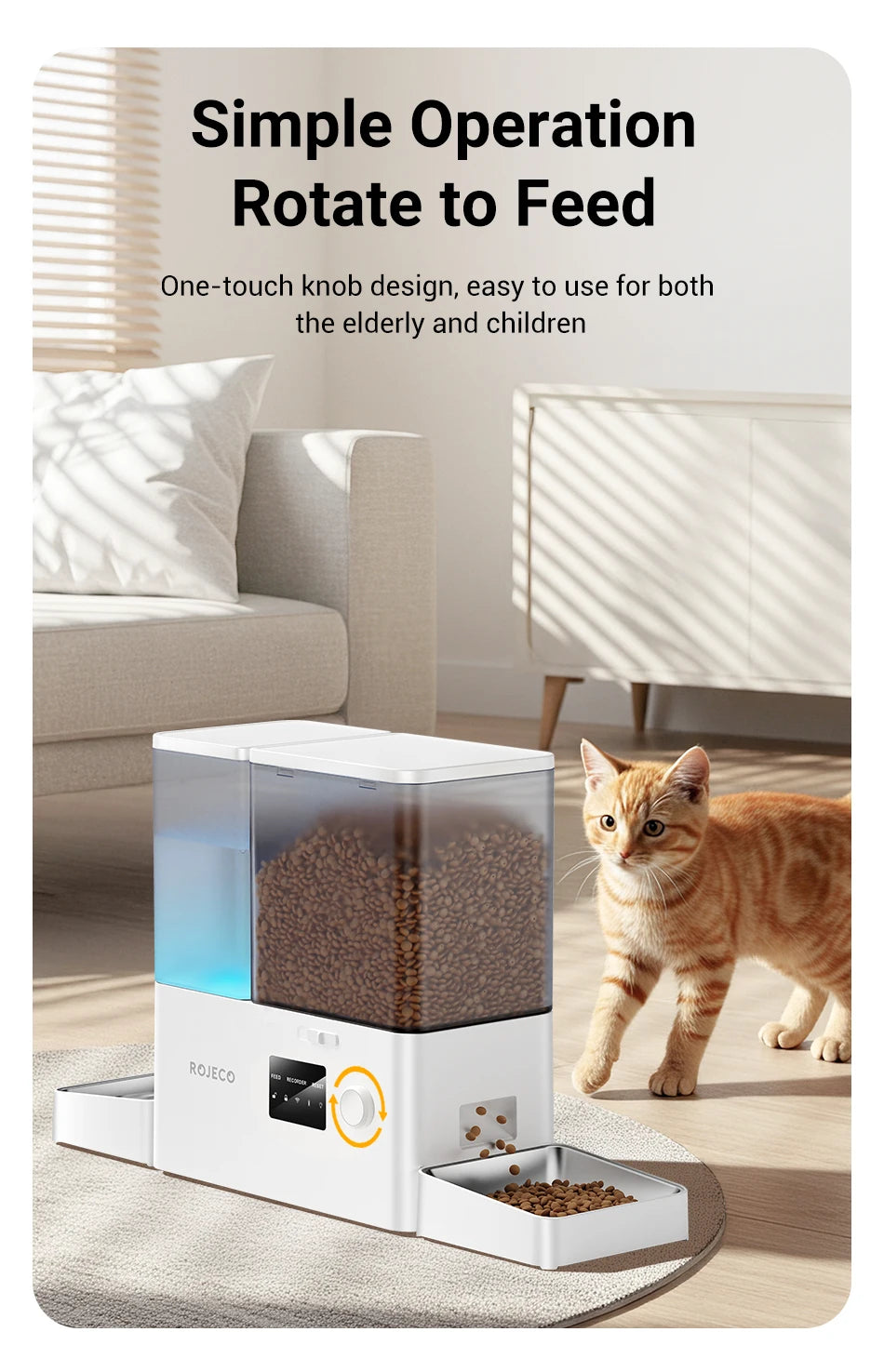 8.5L Smart Automatic Pet Feeder & Gravity Water Dispenser – Wi-Fi Food Station
