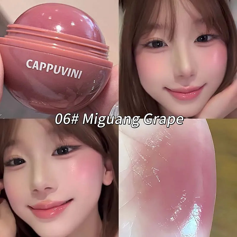 Blush Boule Dewy Juicy — Couleur Fruité pour Joues, Teint Rosé Naturel, Portable, Maquillage Éclat Sain