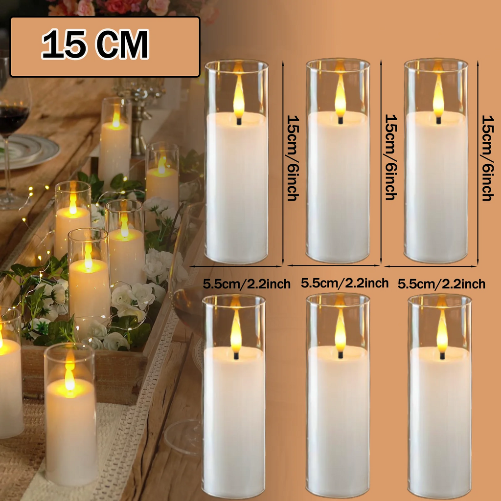 LED Flameless Tea Light Candles (6–90 PCS) – Flickering Acrylic Cup Candles for Weddings & Events