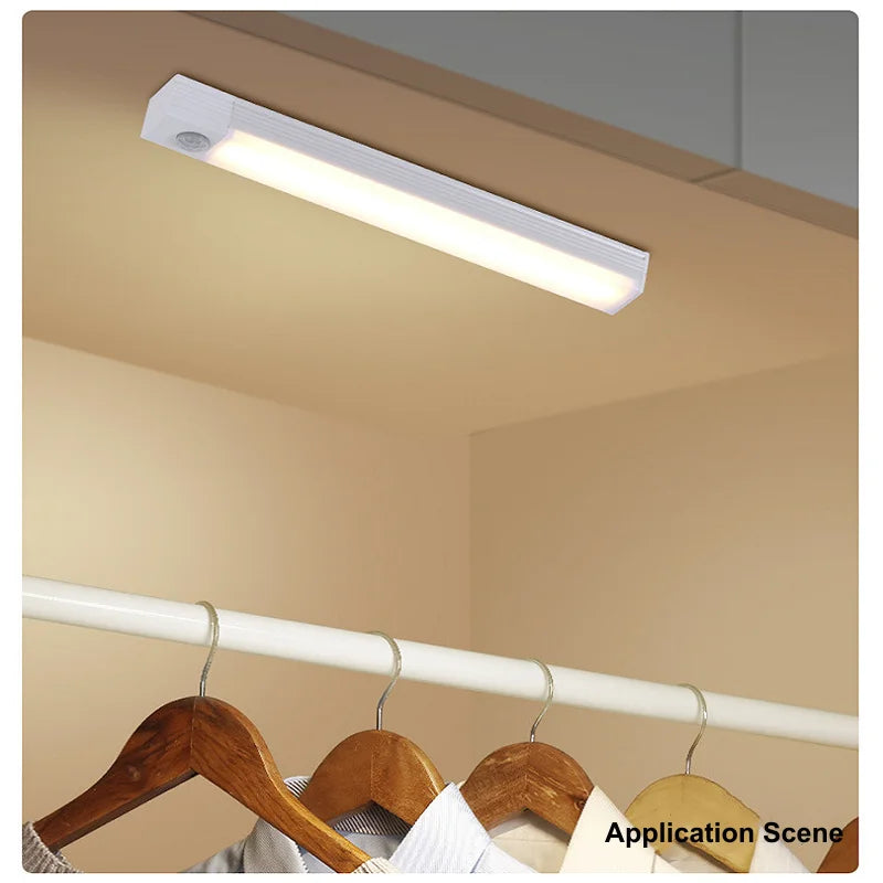 USB Rechargeable Motion Sensor LED Light Bar – Magnetic Night Light for Closet, Kitchen & Bedroom
