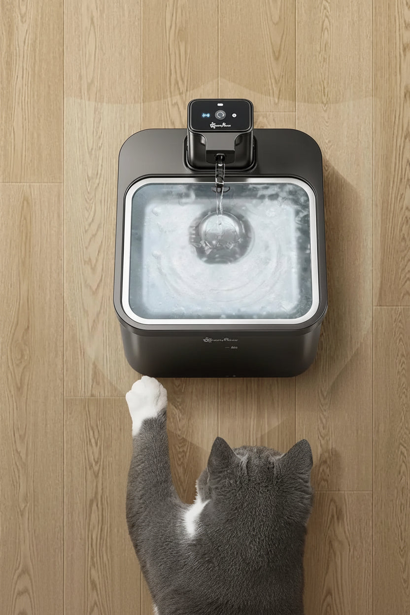 Wireless Stainless Steel Pet Water Fountain 2.5L