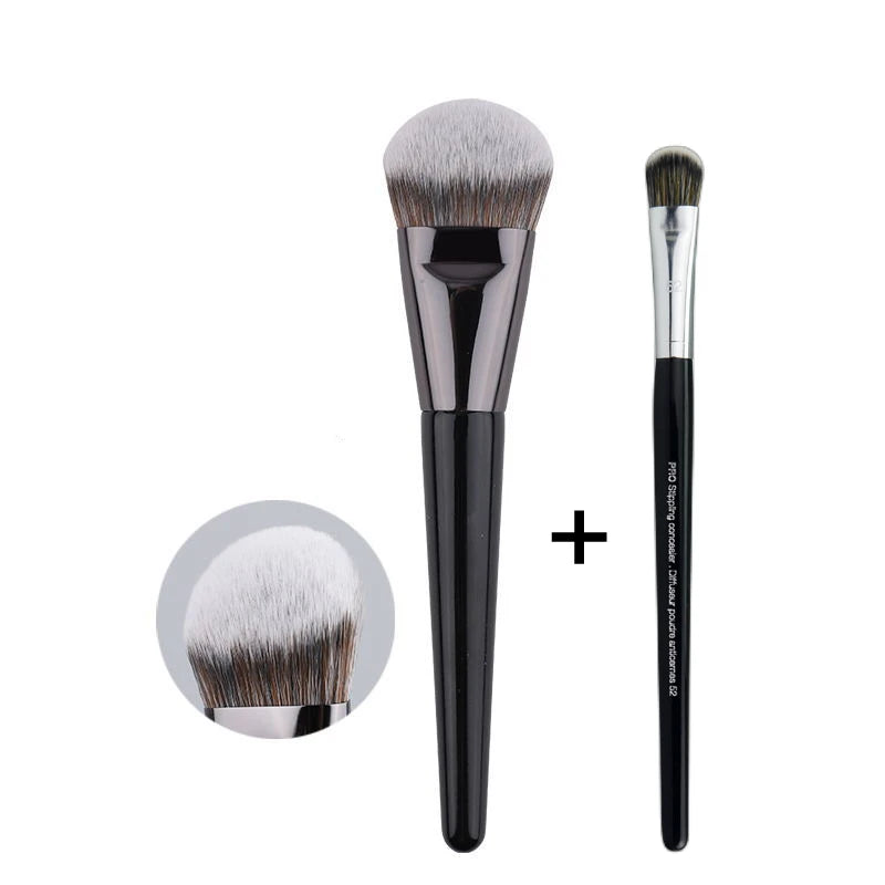 Pinceau de fond de teint professionnel  tête de balai fond de teint liquide ombre correcteur pinceaux femmes visage Base maquillage outils de beauté