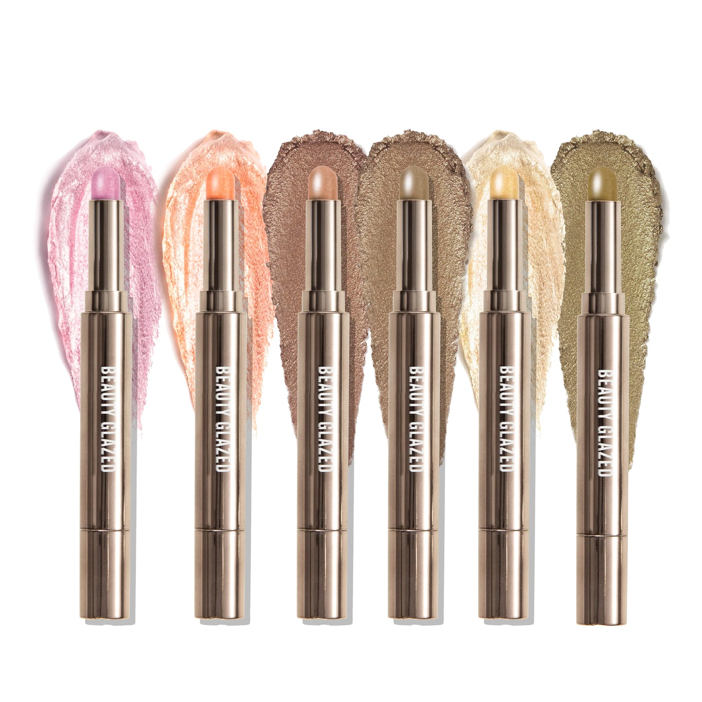 Crayon fard à paupières double embout 10 couleurs, nacré, longue tenue, avec pinceau-éponge pour contour facile