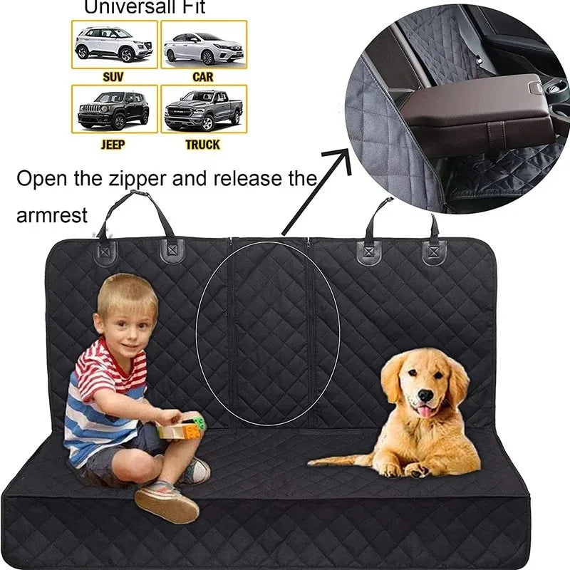 Waterproof Dog Car Seat Cover – Rear Seat Pet Protector Mat
