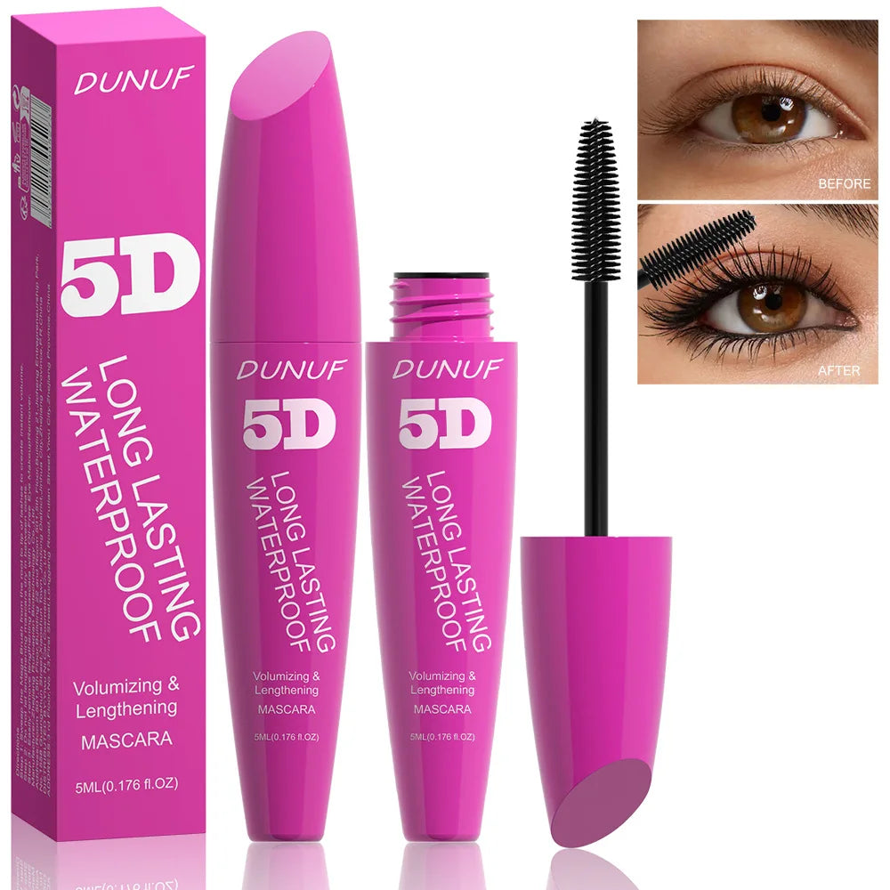 Mascara volumisant 5D waterproof longue tenue 24 h crème allongeante cils plus épais et fournis sans paquets